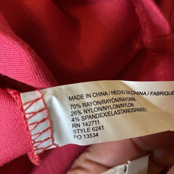 Eloquii Flutter Sleeve Fitted Dress Coral Pink Deep Salmon 14 - Picture 7 of 9